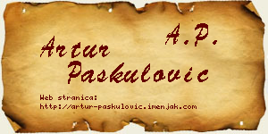 Artur Paskulović vizit kartica
